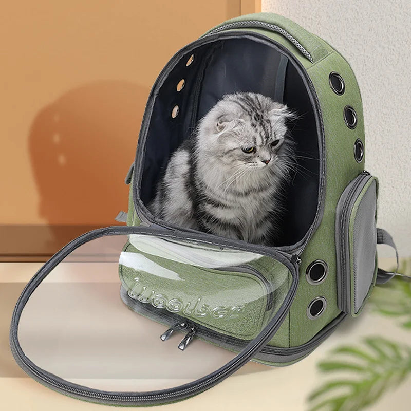 Transparent Pet Carrier Backpack: Stylish & Comfortable Travel Solution for Cats and Small Dogs