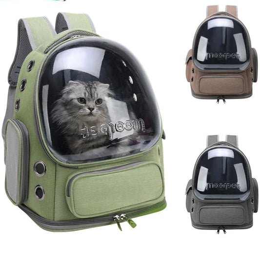 Transparent Pet Carrier Backpack: Stylish & Comfortable Travel Solution for Cats and Small Dogs