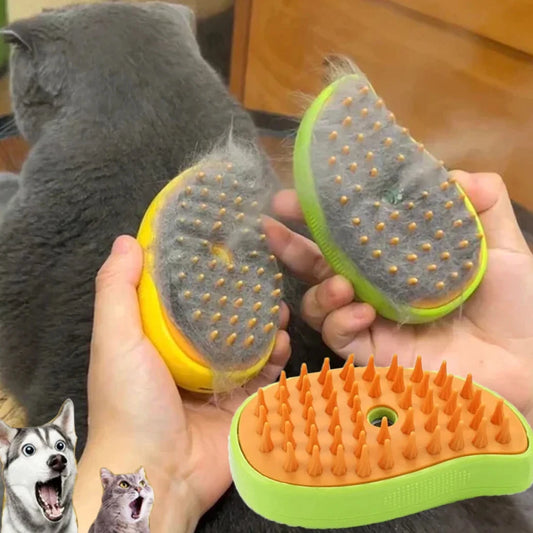 Ultimate Cat Steam Brush: All-in-One Grooming & Massage Tool for Healthy, Tangle-Free Coats