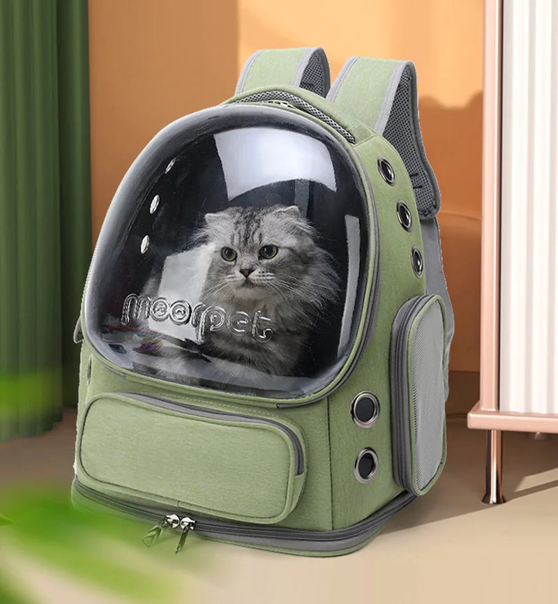 Transparent Pet Carrier Backpack: Stylish & Comfortable Travel Solution for Cats and Small Dogs