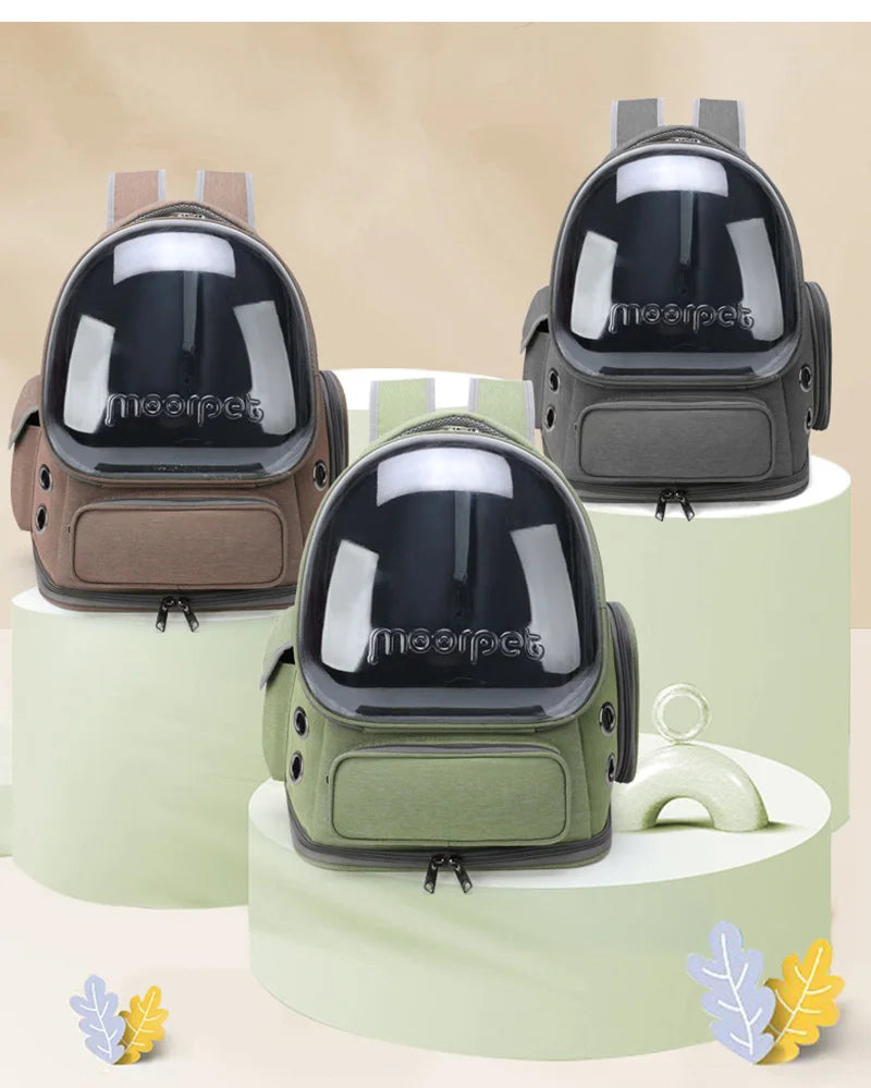 Transparent Pet Carrier Backpack: Stylish & Comfortable Travel Solution for Cats and Small Dogs