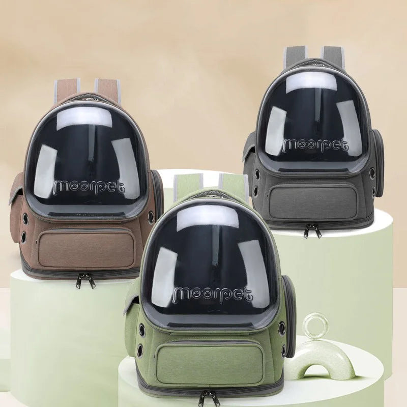 Transparent Pet Carrier Backpack: Stylish & Comfortable Travel Solution for Cats and Small Dogs