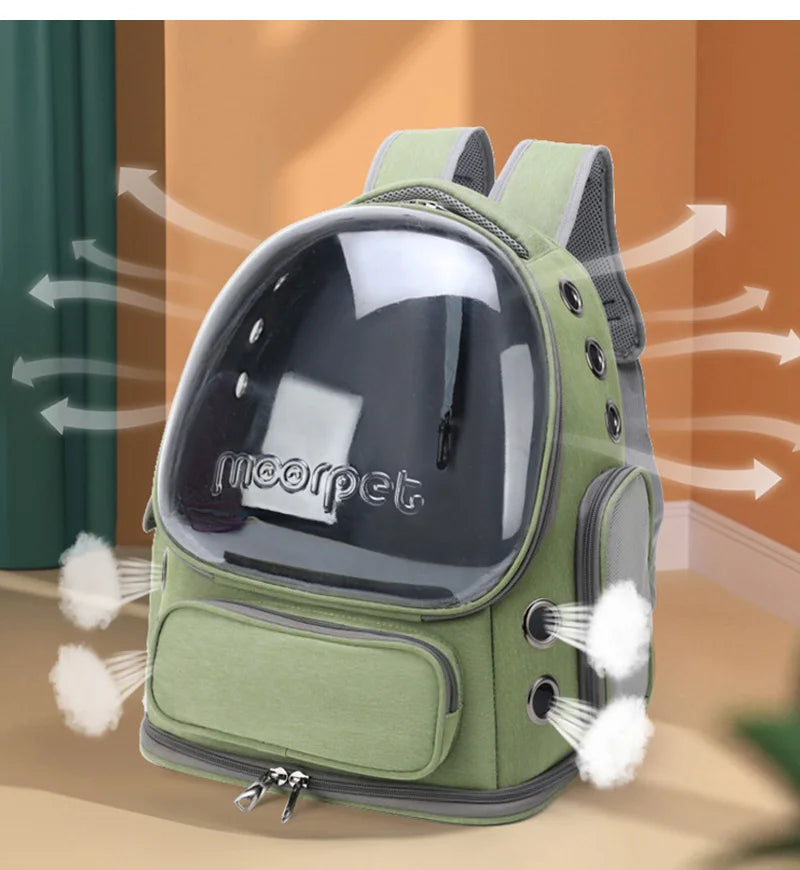 Transparent Pet Carrier Backpack: Stylish & Comfortable Travel Solution for Cats and Small Dogs