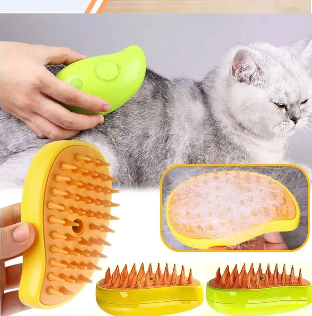 Ultimate Cat Steam Brush: All-in-One Grooming & Massage Tool for Healthy, Tangle-Free Coats