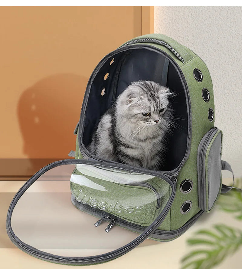 Transparent Pet Carrier Backpack: Stylish & Comfortable Travel Solution for Cats and Small Dogs