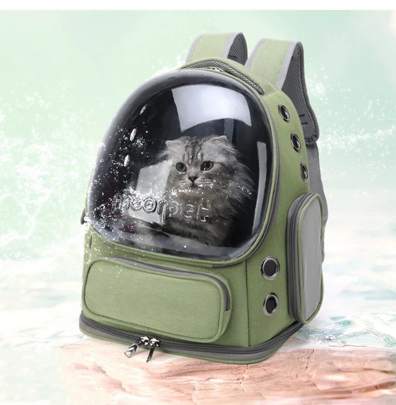 Transparent Pet Carrier Backpack: Stylish & Comfortable Travel Solution for Cats and Small Dogs